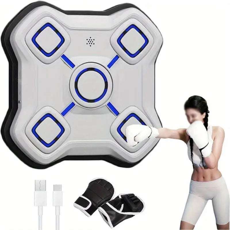 Smart Wall-Mounted Music Boxing Training Machine(White)-0