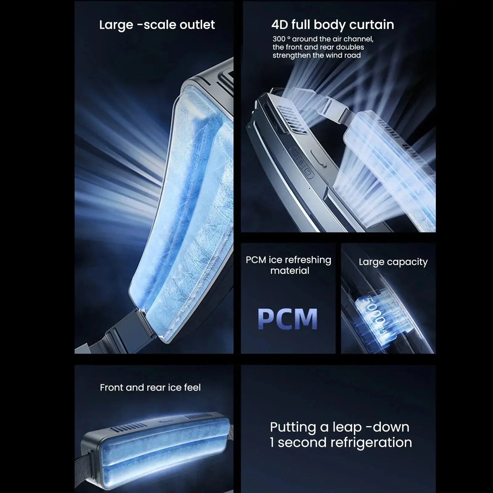 Smart Portable Ice Belt Fan USB Cooling Summer Fan-1