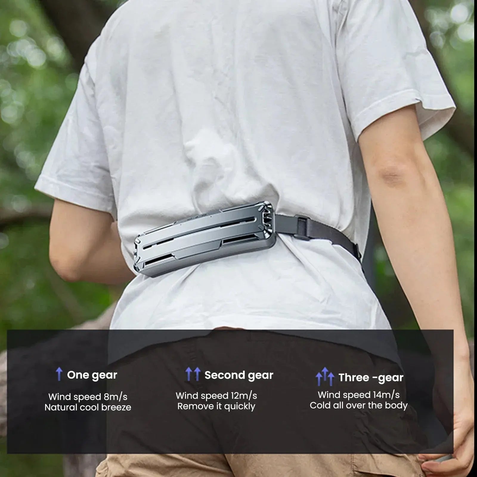 Smart Portable Ice Belt Fan USB Cooling Summer Fan-3