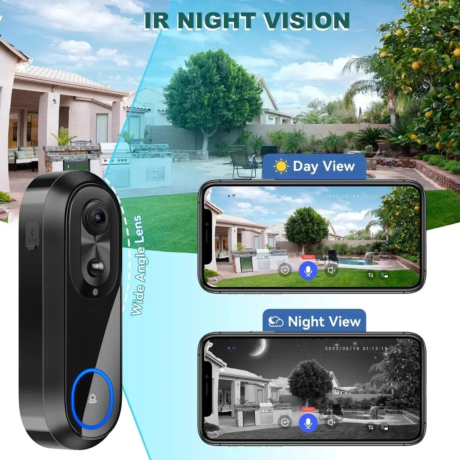 WiFi Video Doorbell Smart Camera (1080P)-3