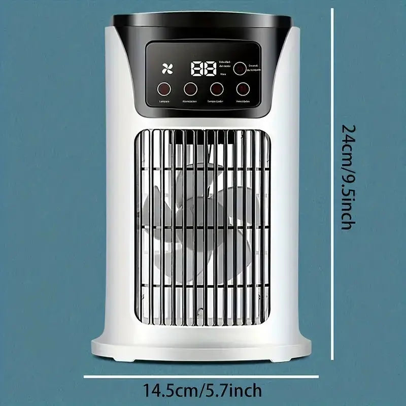 Stay Fresh With Our Portable Smart Fan Featuring 7 Ambient Led Lights-4