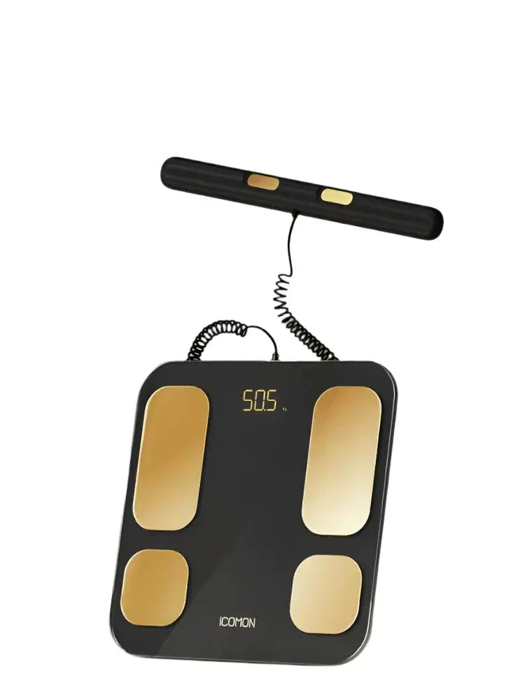 Eight-Electrode Body Fat Scale with Free Smart Skipping Rope - Dark Night Black-4