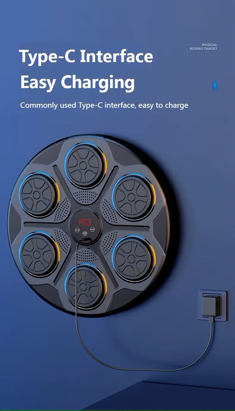 Smart Music Boxing Machine - W/ Bluetooth Connectivity and Gloves-3