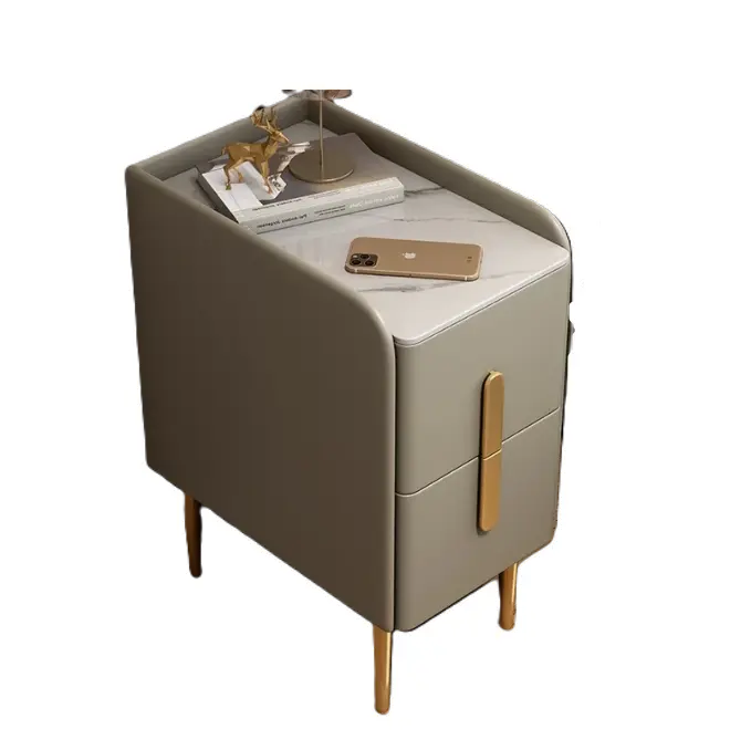 Smart Narrow Nightstand - Wireless Charging, Modern Design-0