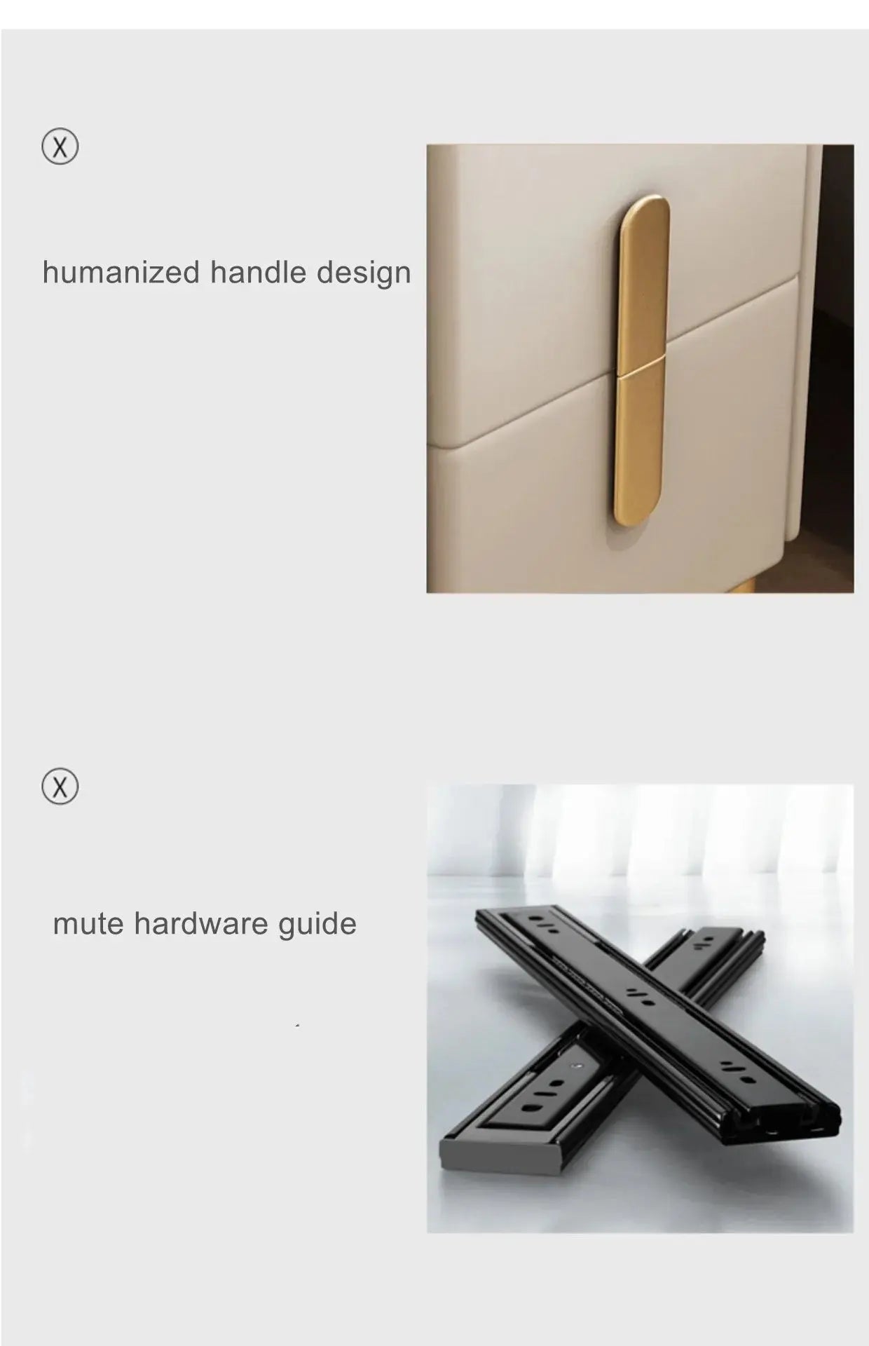 Smart Narrow Nightstand - Wireless Charging, Modern Design-3