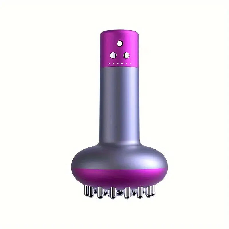 Heated Metal Back Massager - Handheld Smart Brush(Purple)-0
