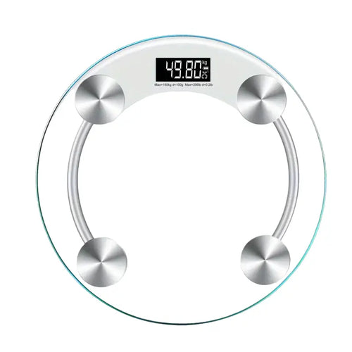 1pc Smart Digital Bathroom Scale with LCD Display, 180kg Capacity - White-0