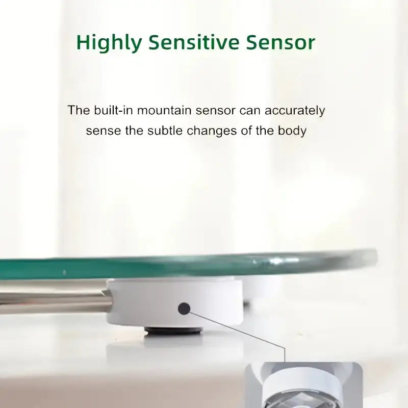 1pc Smart Digital Bathroom Scale with LCD Display, 180kg Capacity - White-4