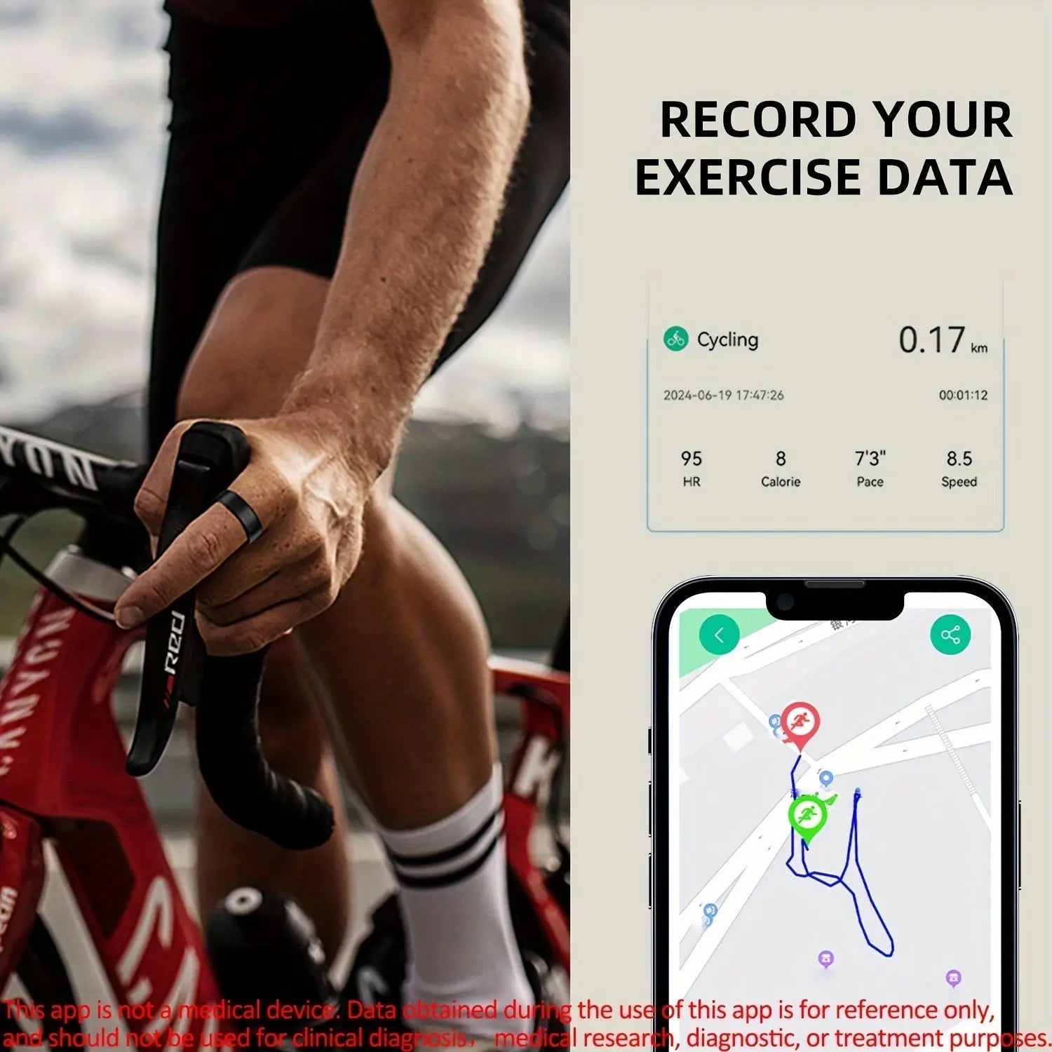 Smart Fitness Ring with Charging Case - Gold-1