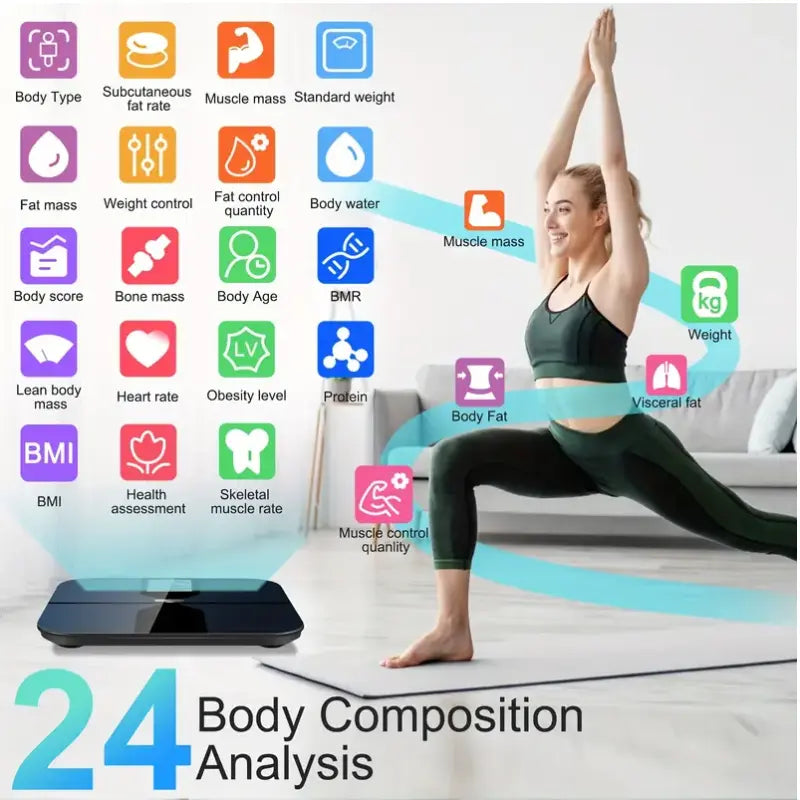 Smart Body Scale with Color Screen & App Sync-2