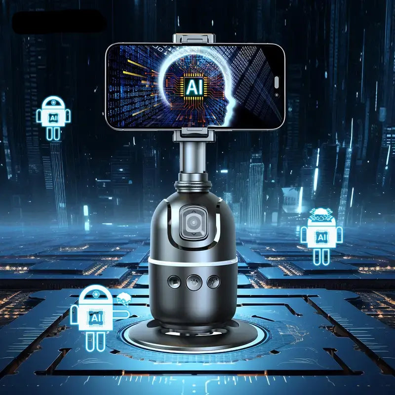 Smart AI Selfie Stick with 360° Rotating Phone Holder-2